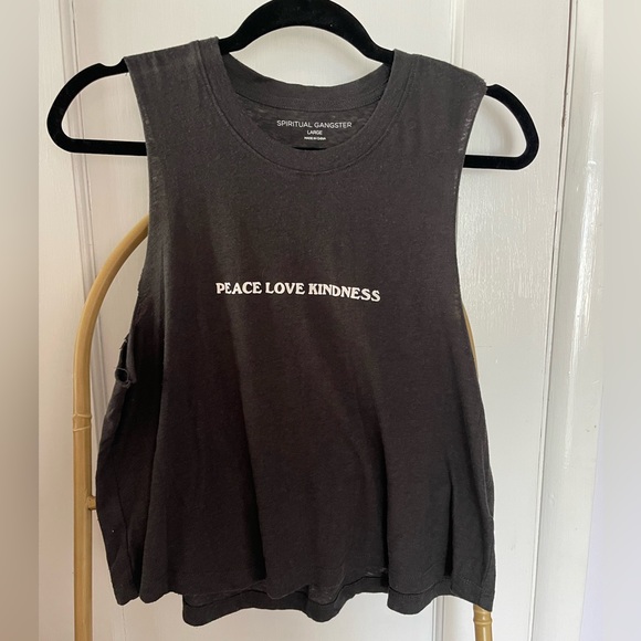 Spiritual Gangster Positive Vibes Crop Tank - Picture 2 of 4